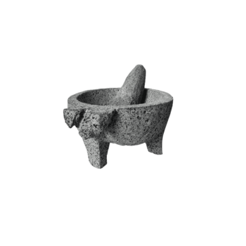 Molcajete tradicional mexicano de piedra volcánica de 8 pulgadas –  Artesanías Flor de Piña